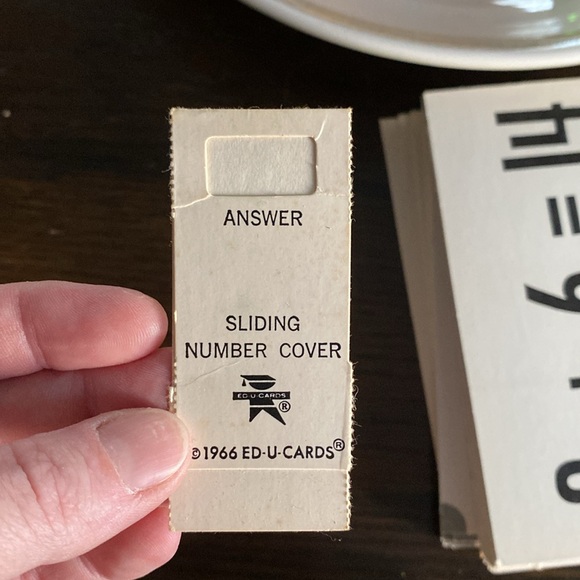 VINTAGE 1966 Ed U Cards New Math Addition & Subtraction Flash Cards - Picture 4 of 11